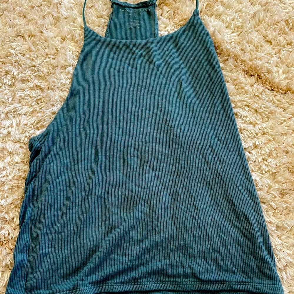 AE Teal Bungy Strap Tank 😰